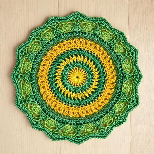 Sousplat Verde-Amarelo