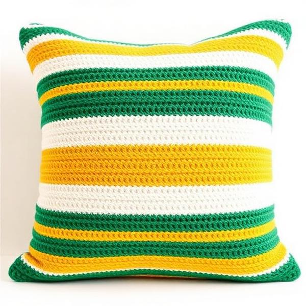Capa de Almofada Verde-Amarela